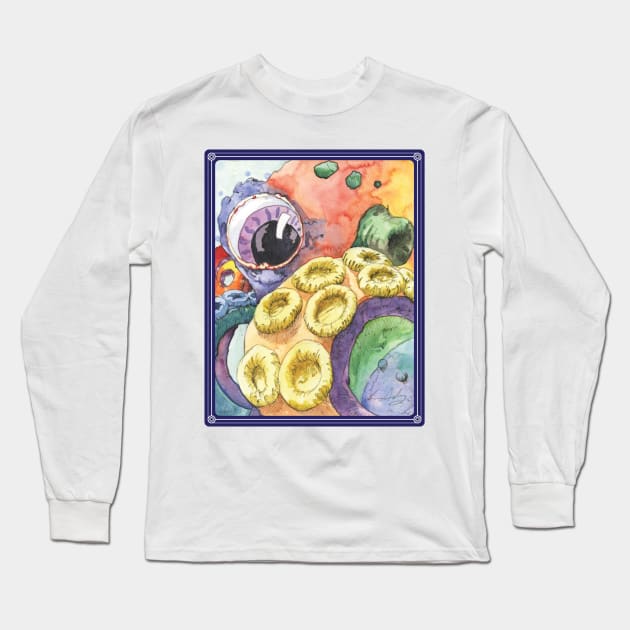 Startled Octopus Long Sleeve T-Shirt by seangreenbergart
